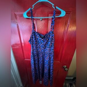Torrid Blue and Pink Patterned Dress